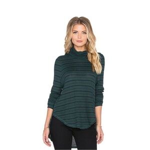 Free People Waffle Turtleneck Top